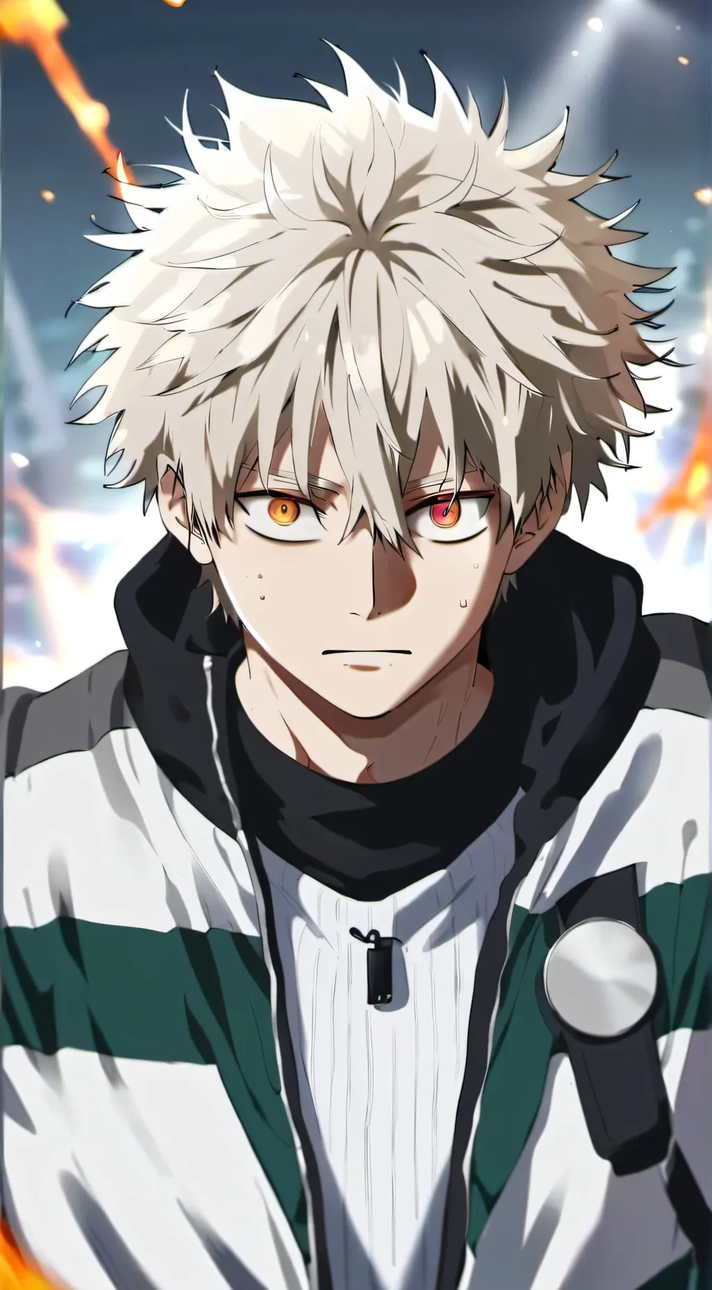 ai character: Mha (bakugou)  background