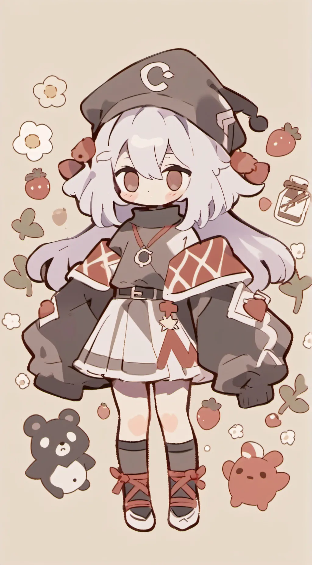 ai character: Baby miss circle  background
