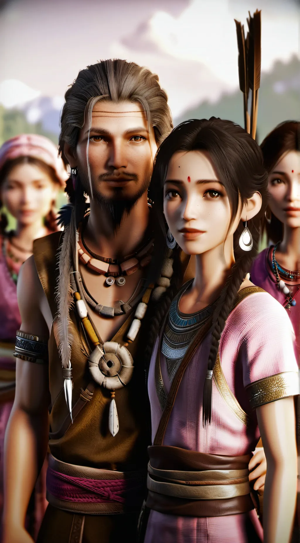 ai character: Pink Tribe background