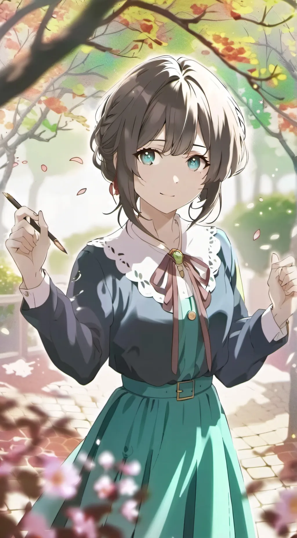 ai character: teacher cute background