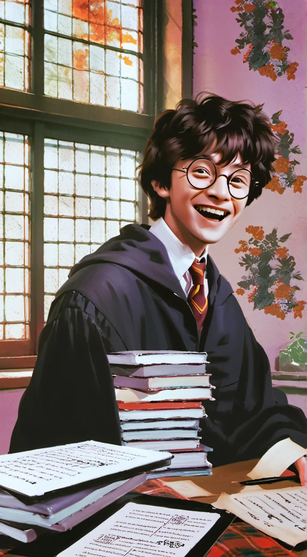ai character: Harry Potterrr background