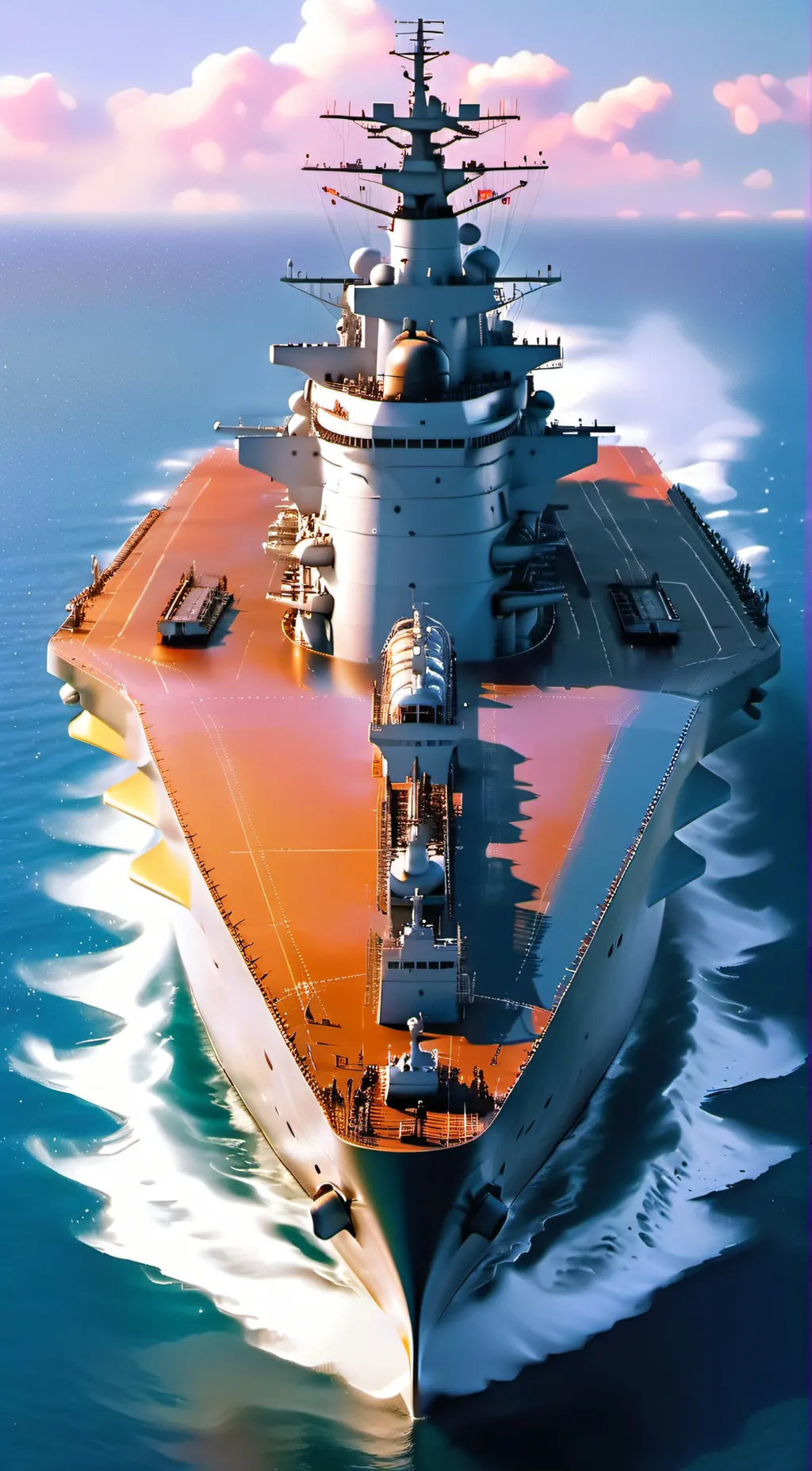 ai character: War ships background