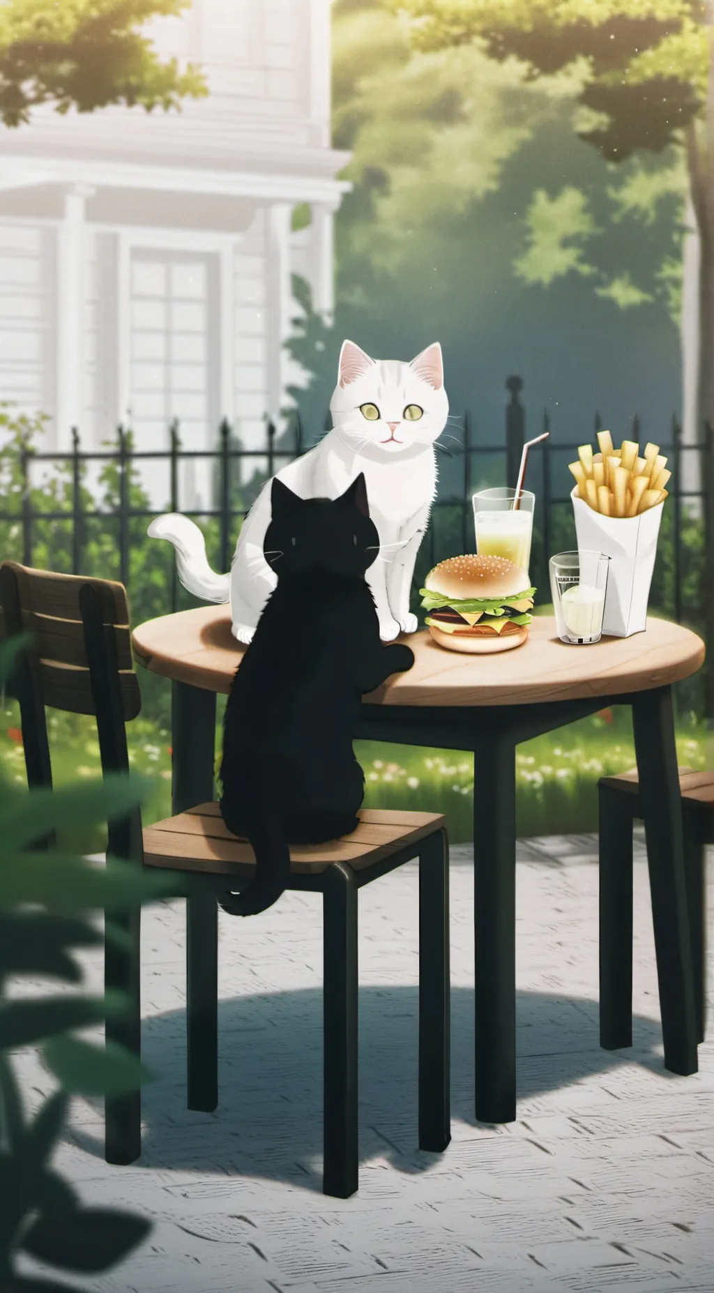 ai character: Midnight and snowy background