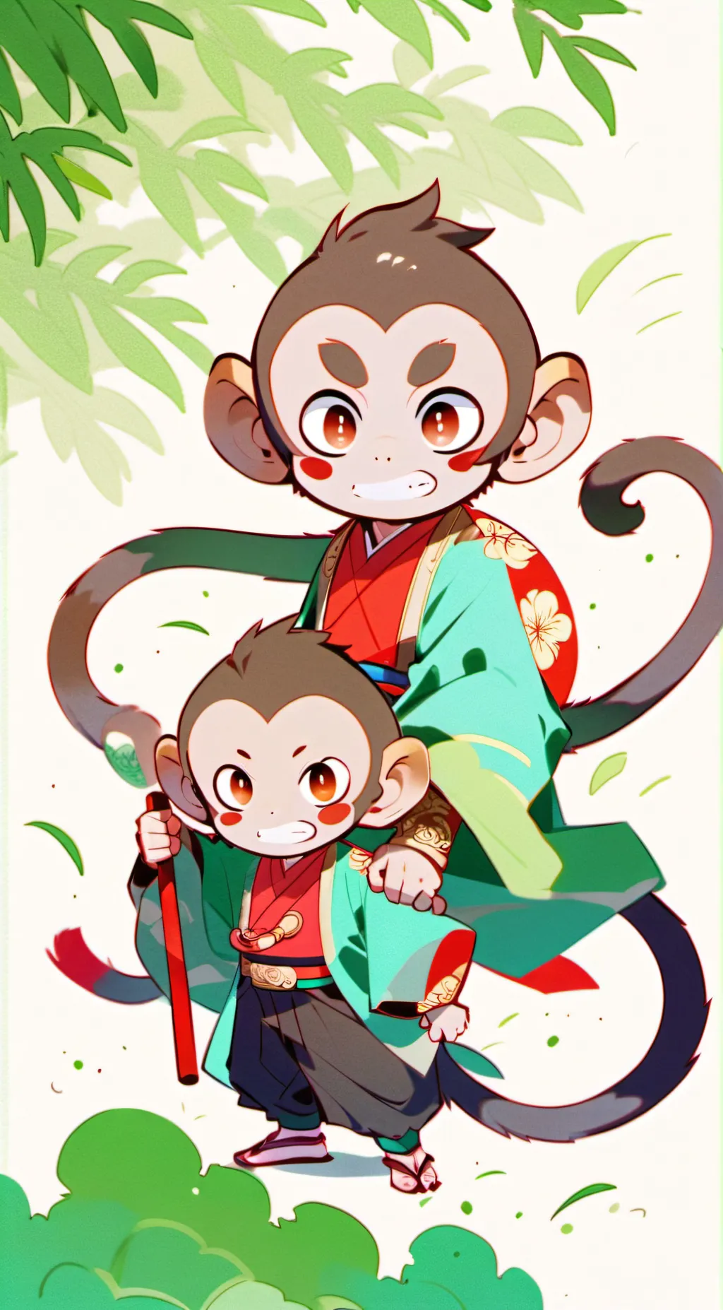 ai character: lego monkey kid background
