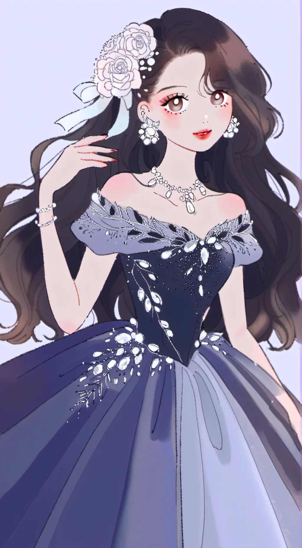 ai character: princess beauty background