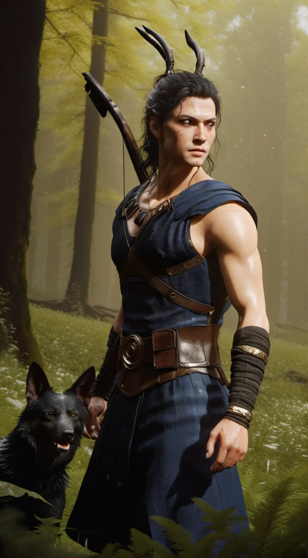 ai character: Lady Artemis background