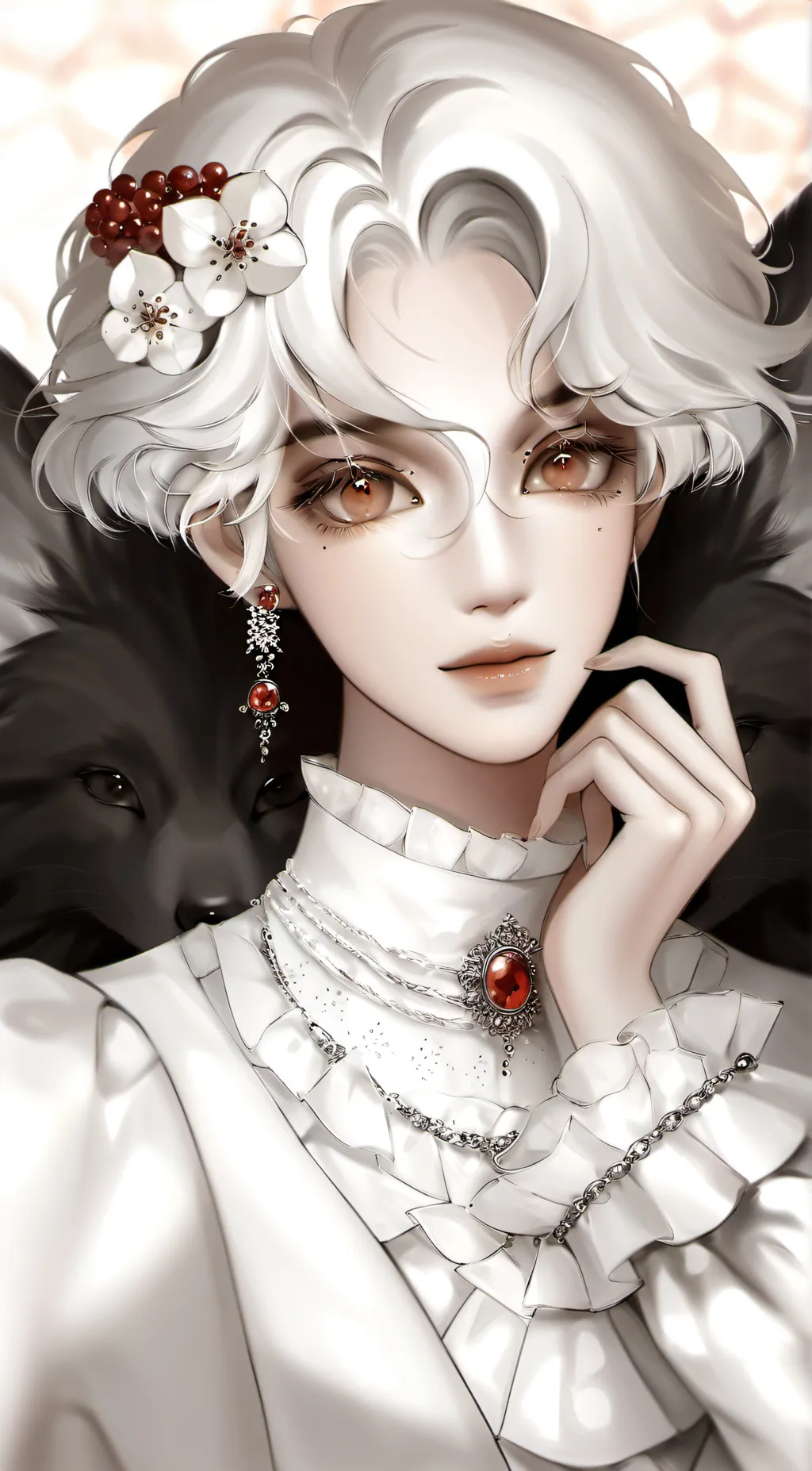 ai character: Fox boy  background