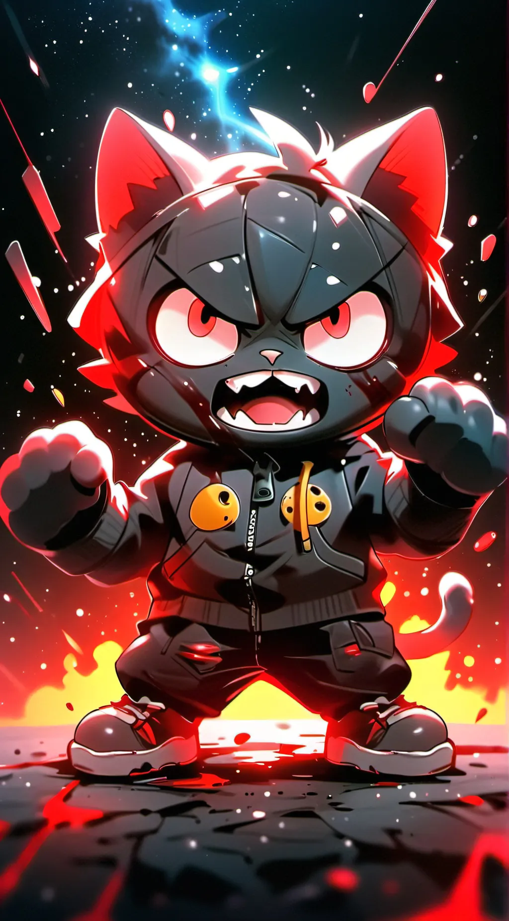 ai character: cartoon cat background