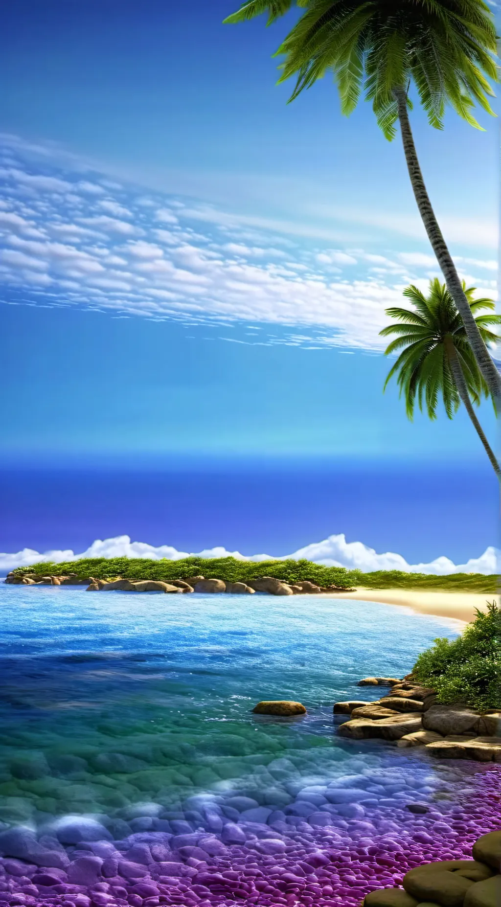 ai character: Hazbin beach day! background