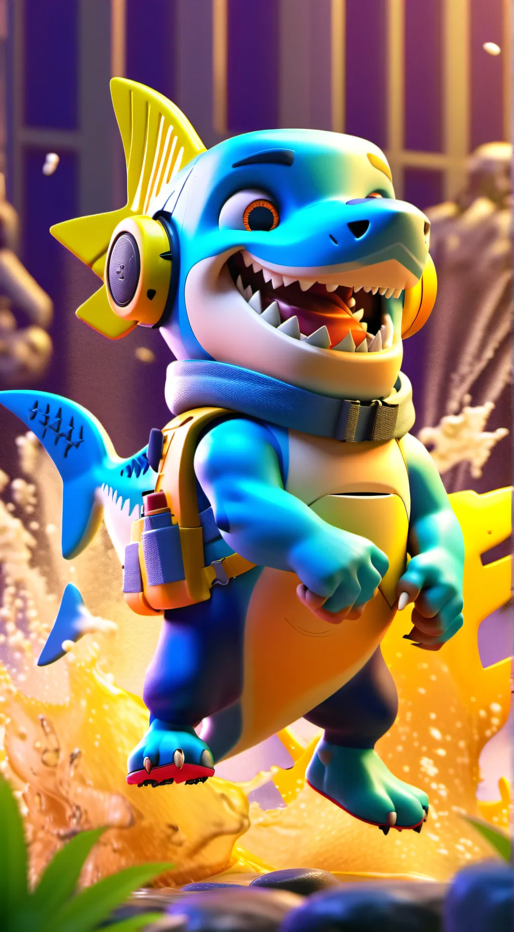 ai character: sharkdog background