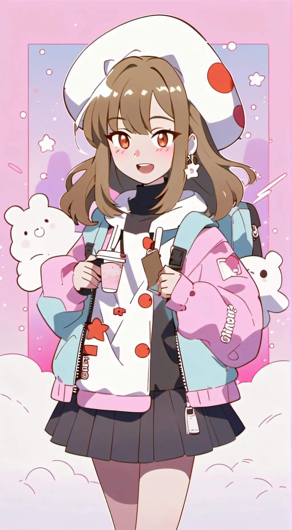 ai character: sandy*pretty girl* background