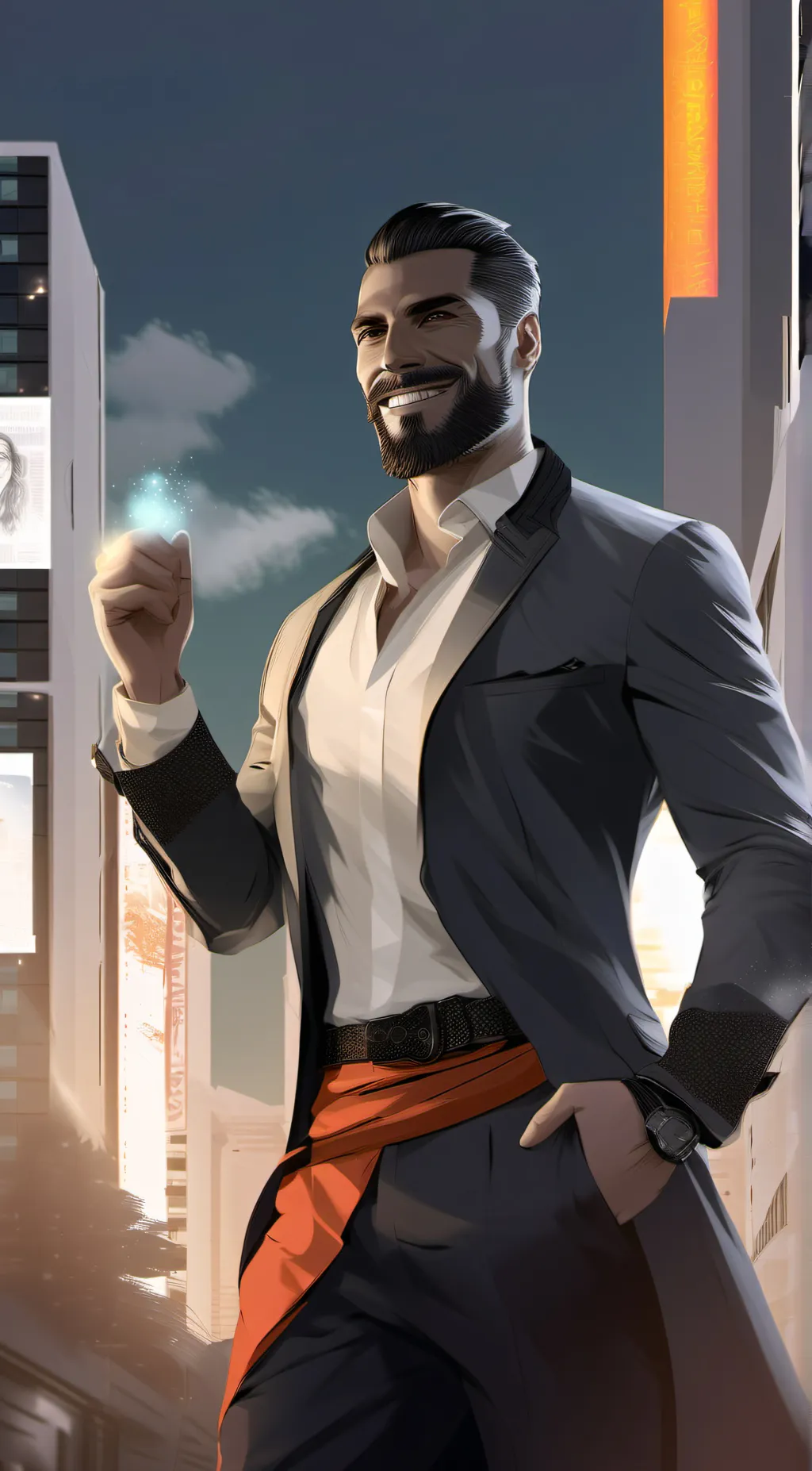 ai character: Giga chad background