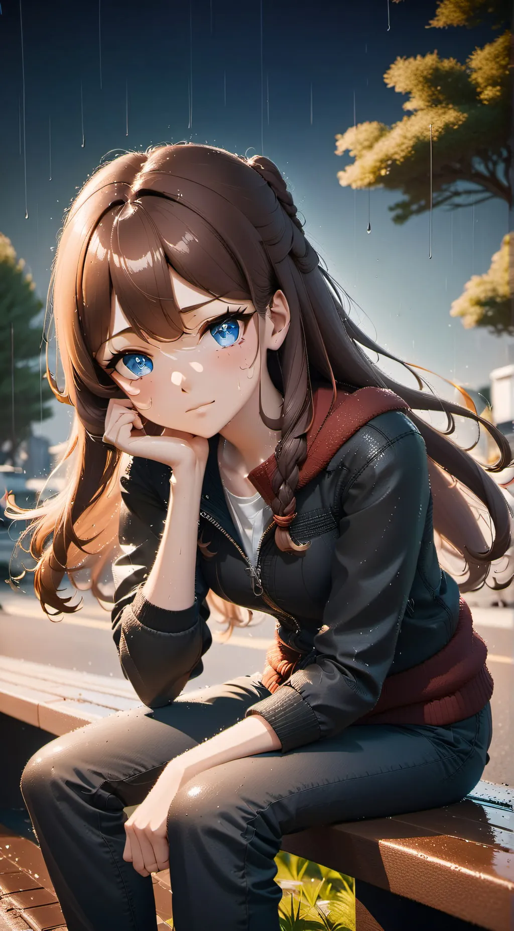 ai character: Amber background
