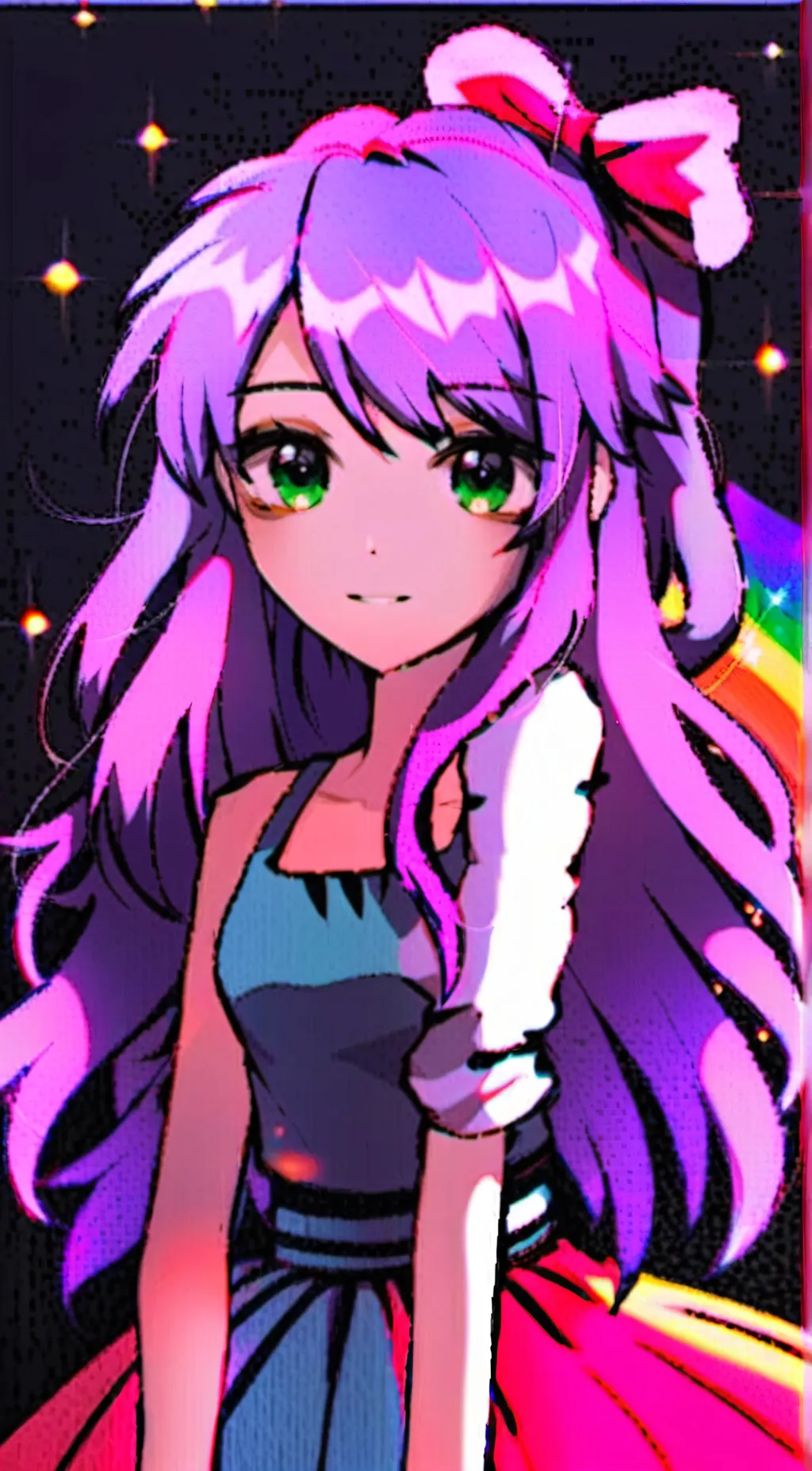 ai character: candy background
