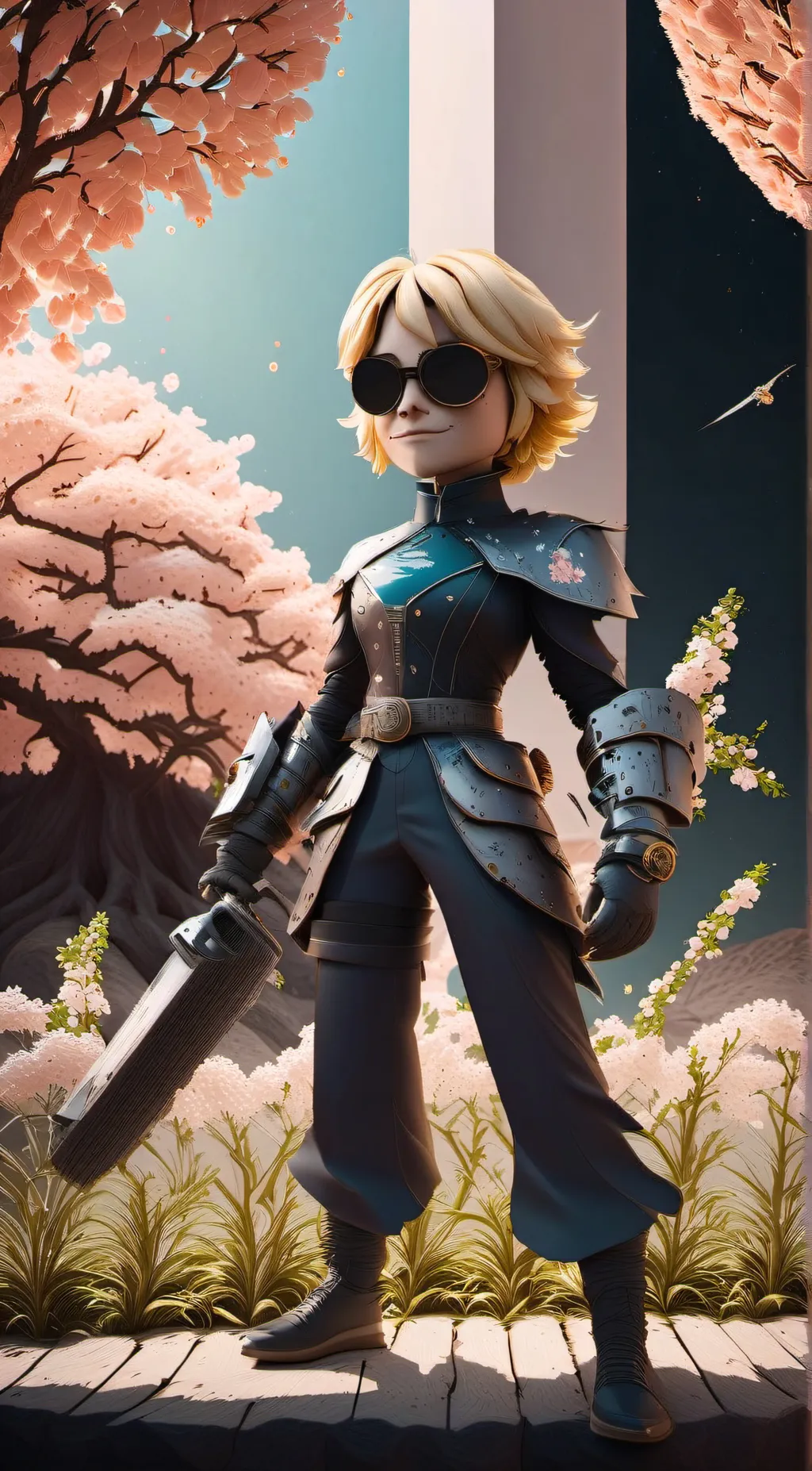 ai character: Kitten noir background