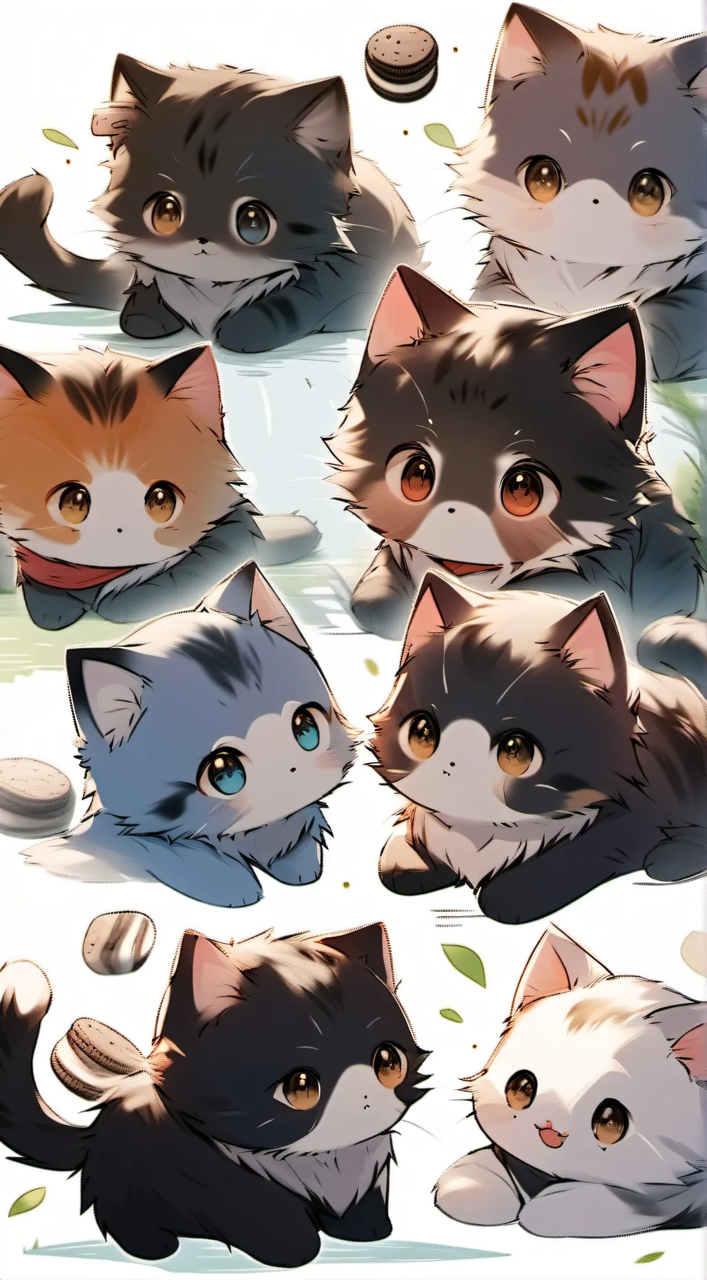 ai character: cats background