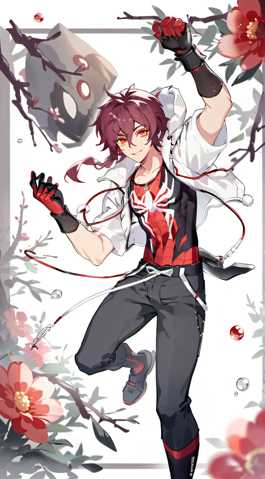 ai character: spider heizou  background
