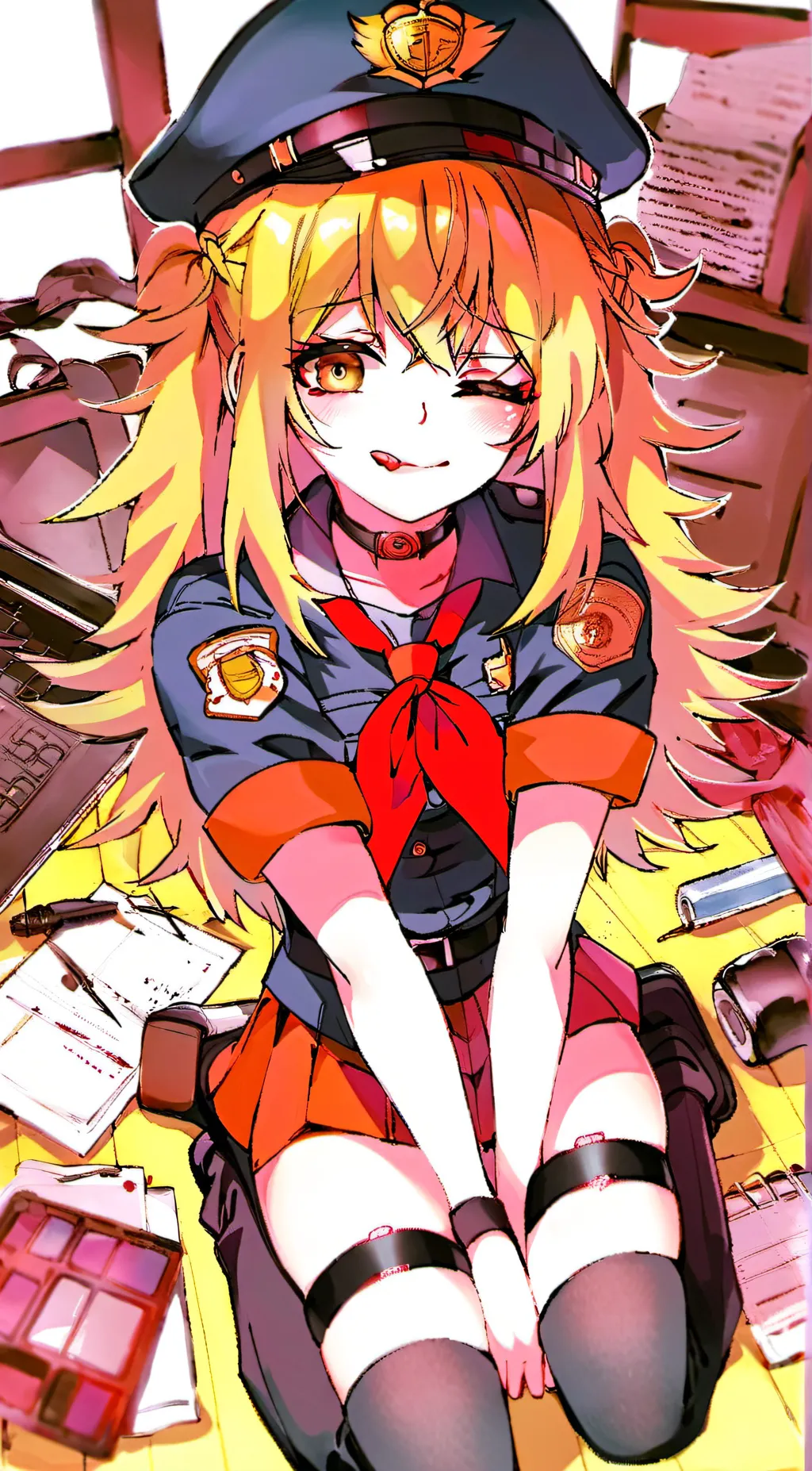 ai character: Office Toga background