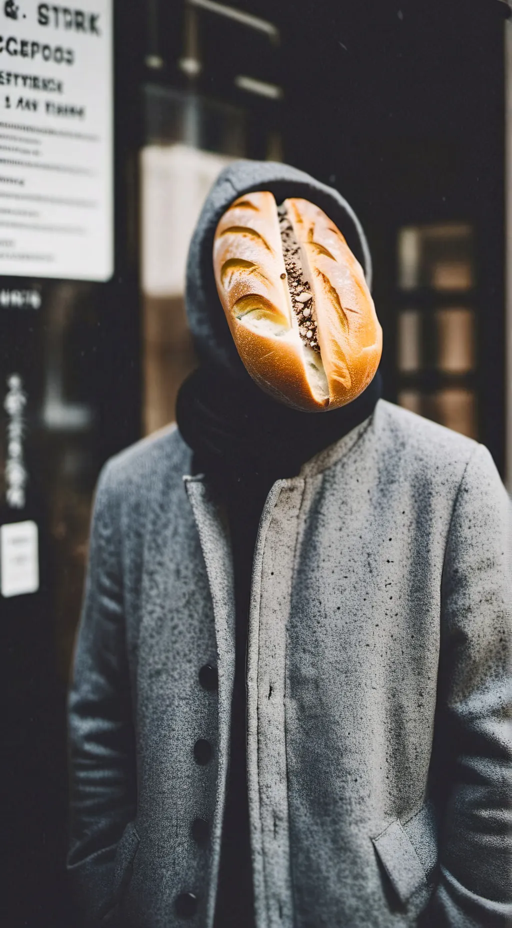 ai character: bread dog background