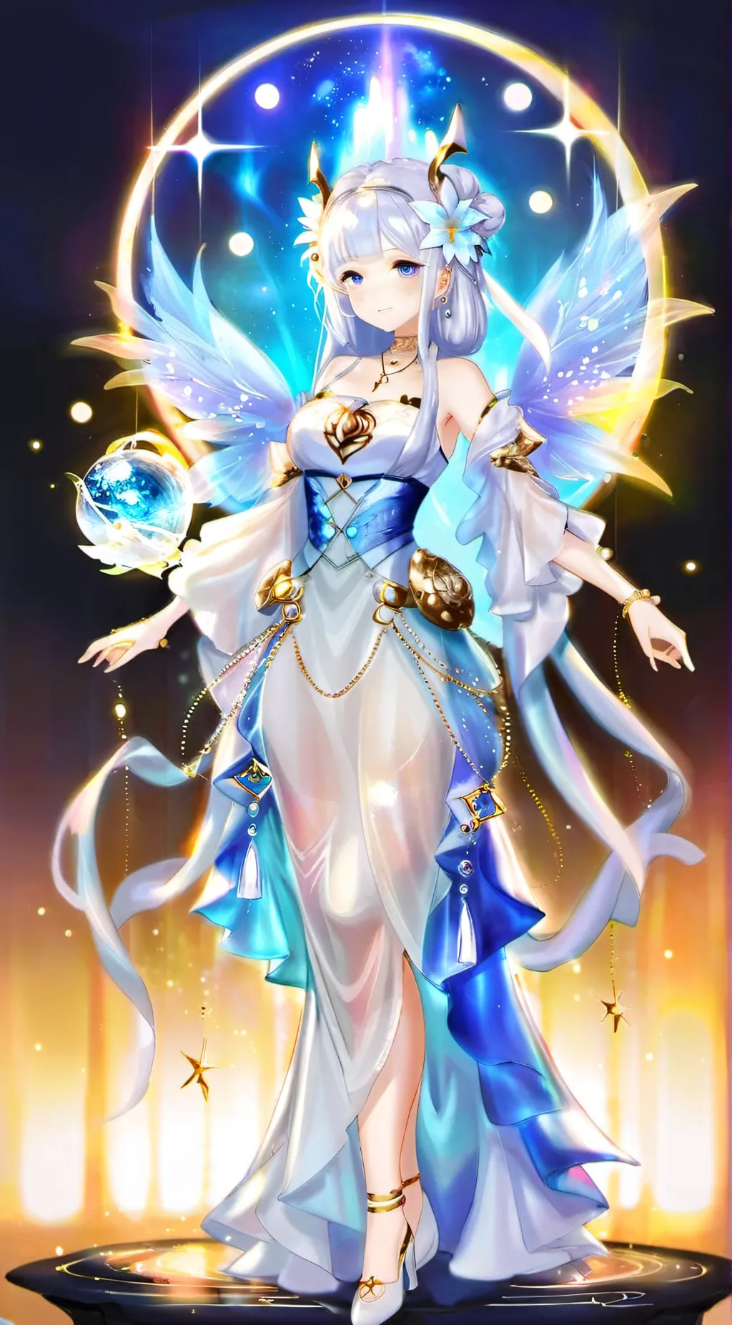 ai character: sky background