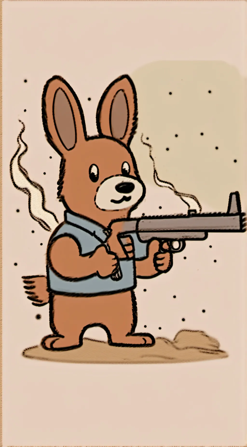 ai character: CRAZY BLUEY background