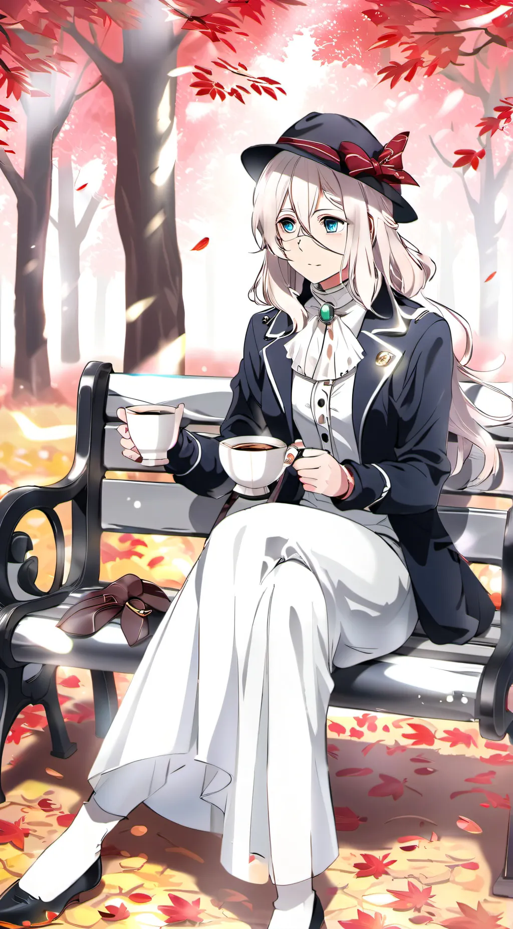 ai character: Autumn background