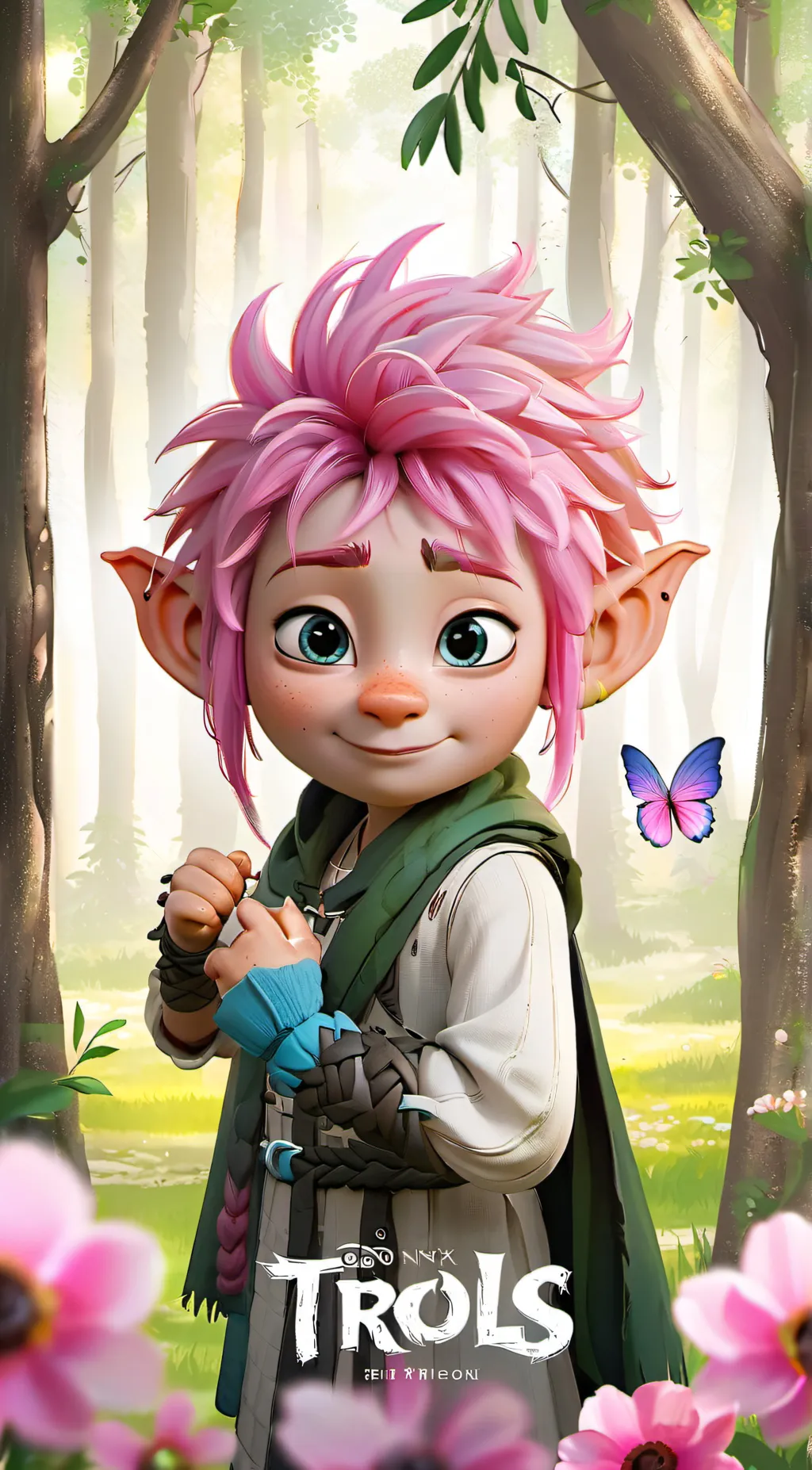 ai character: Trolls 🌙DreamWorks background