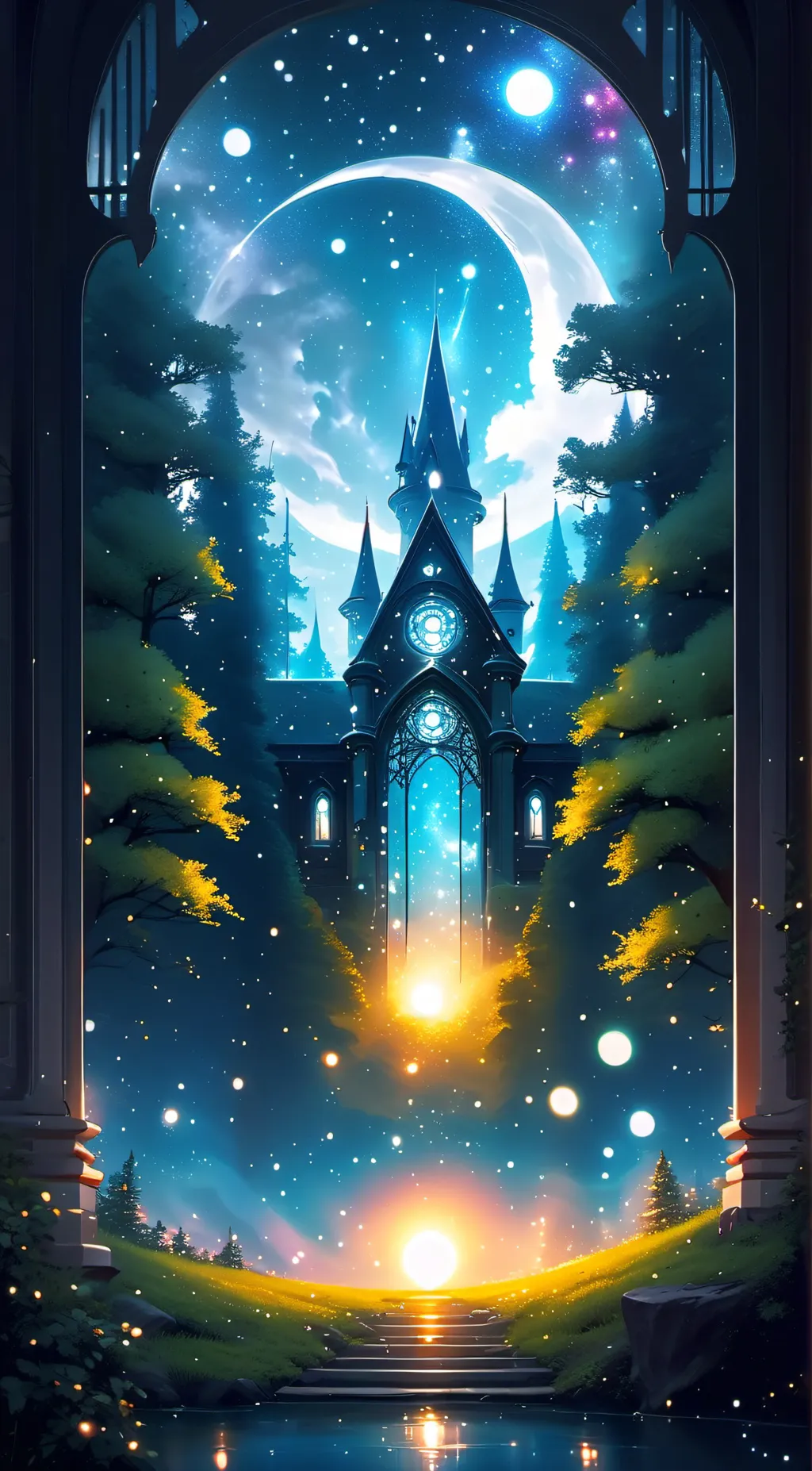ai character: Magic High School  background
