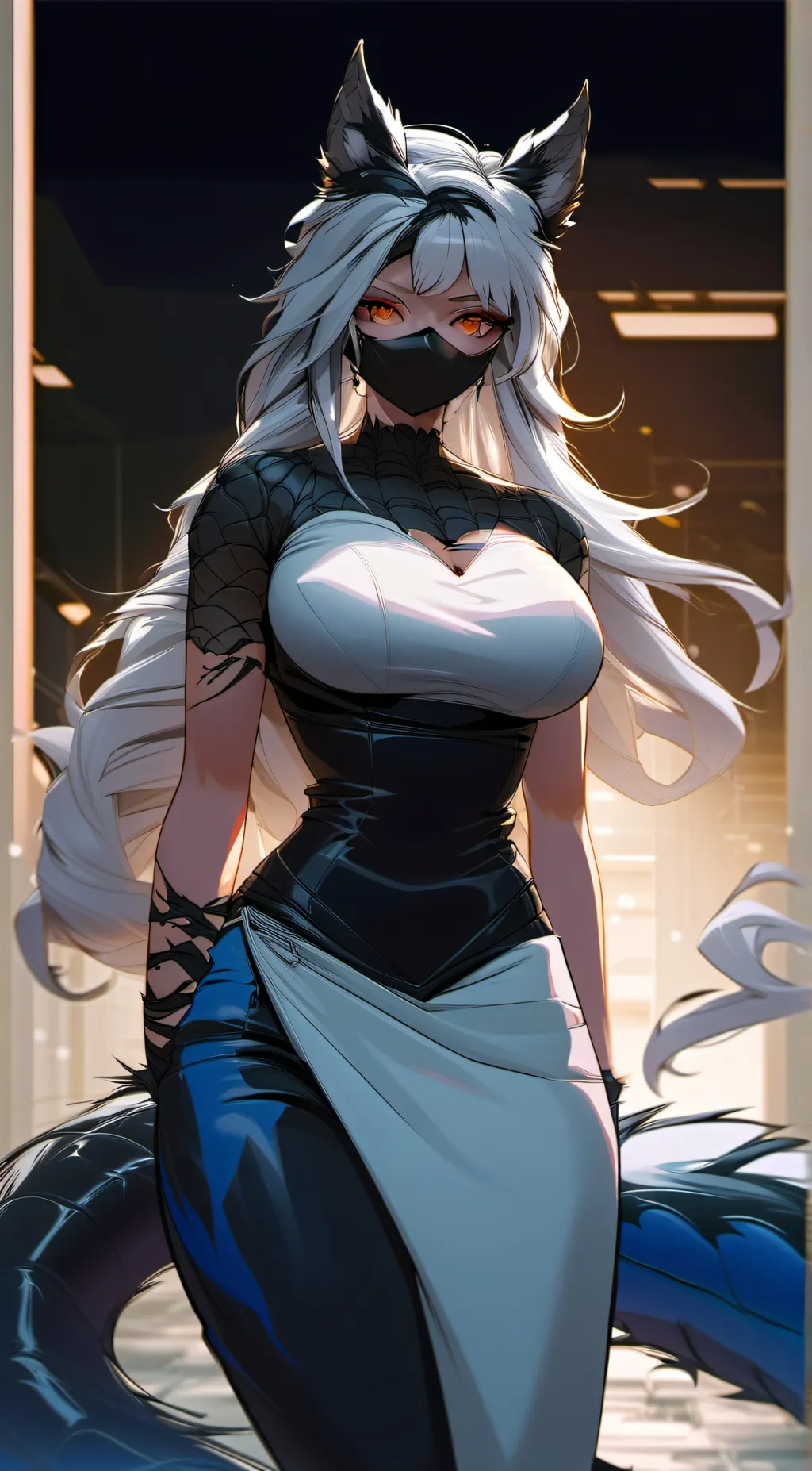 ai character: Assistant wolf background