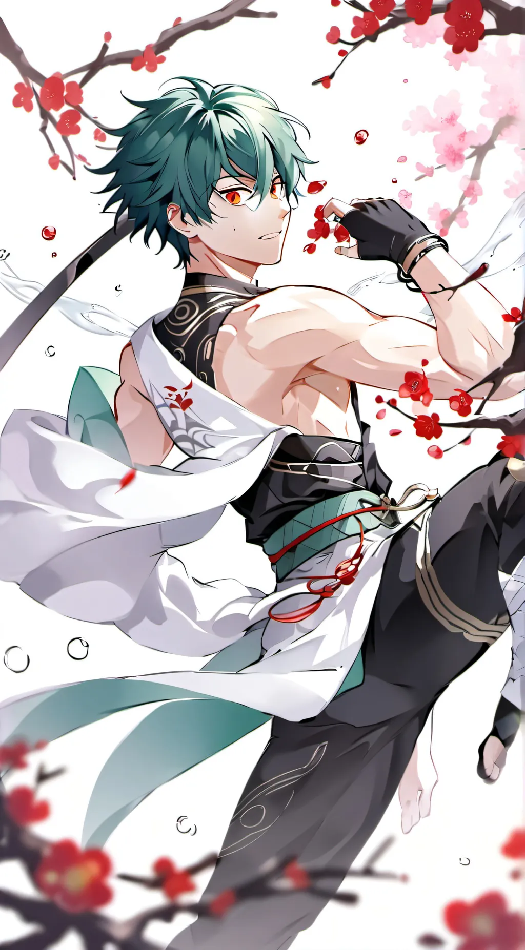 ai character: Aku Naki background