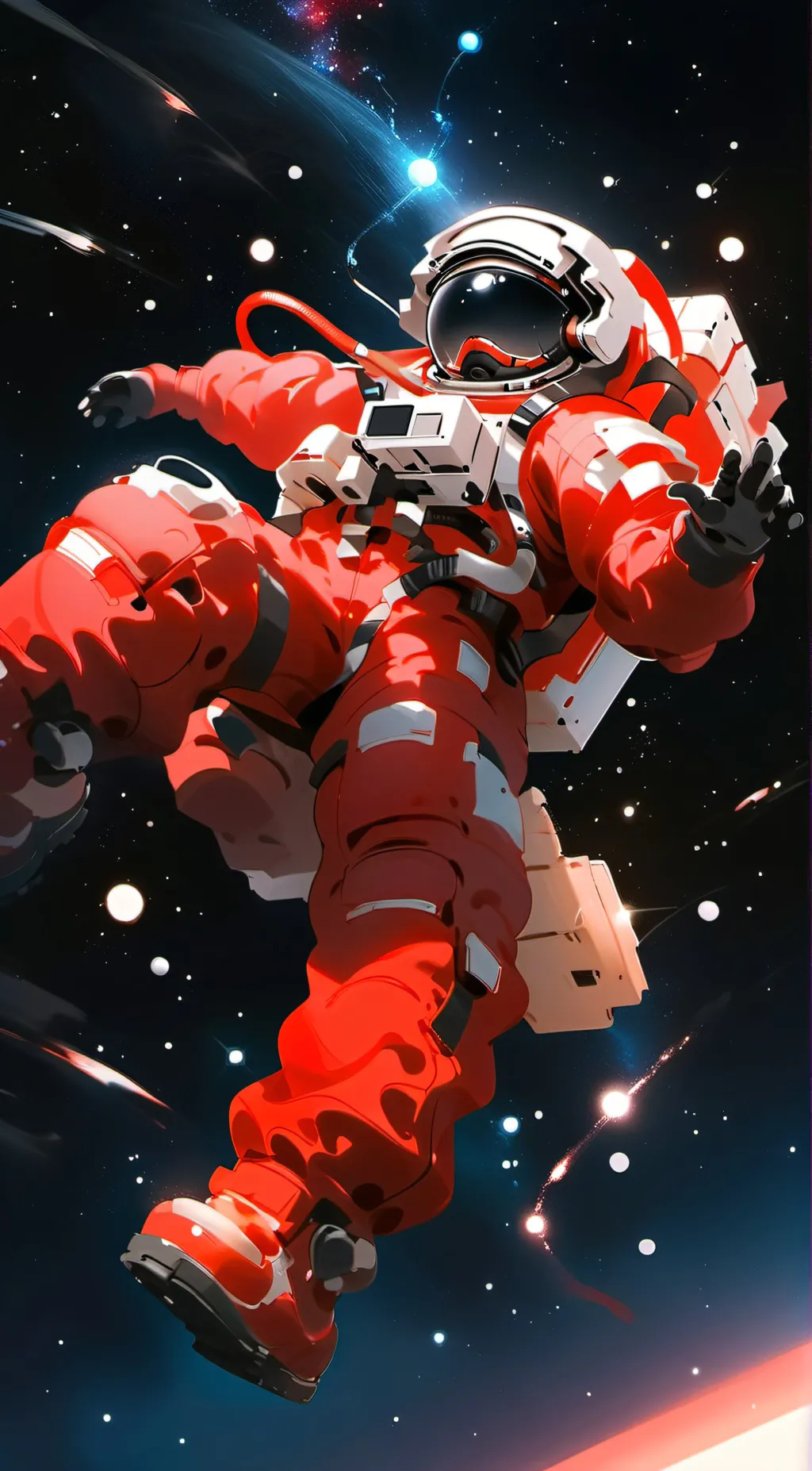 ai character: Red background
