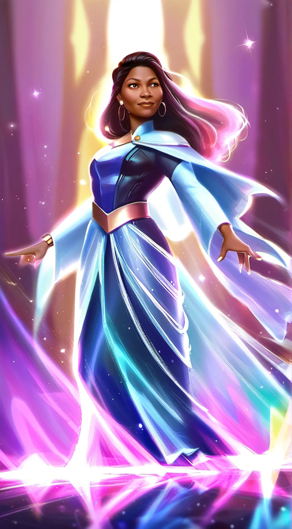 ai character: Queen Latifah  background