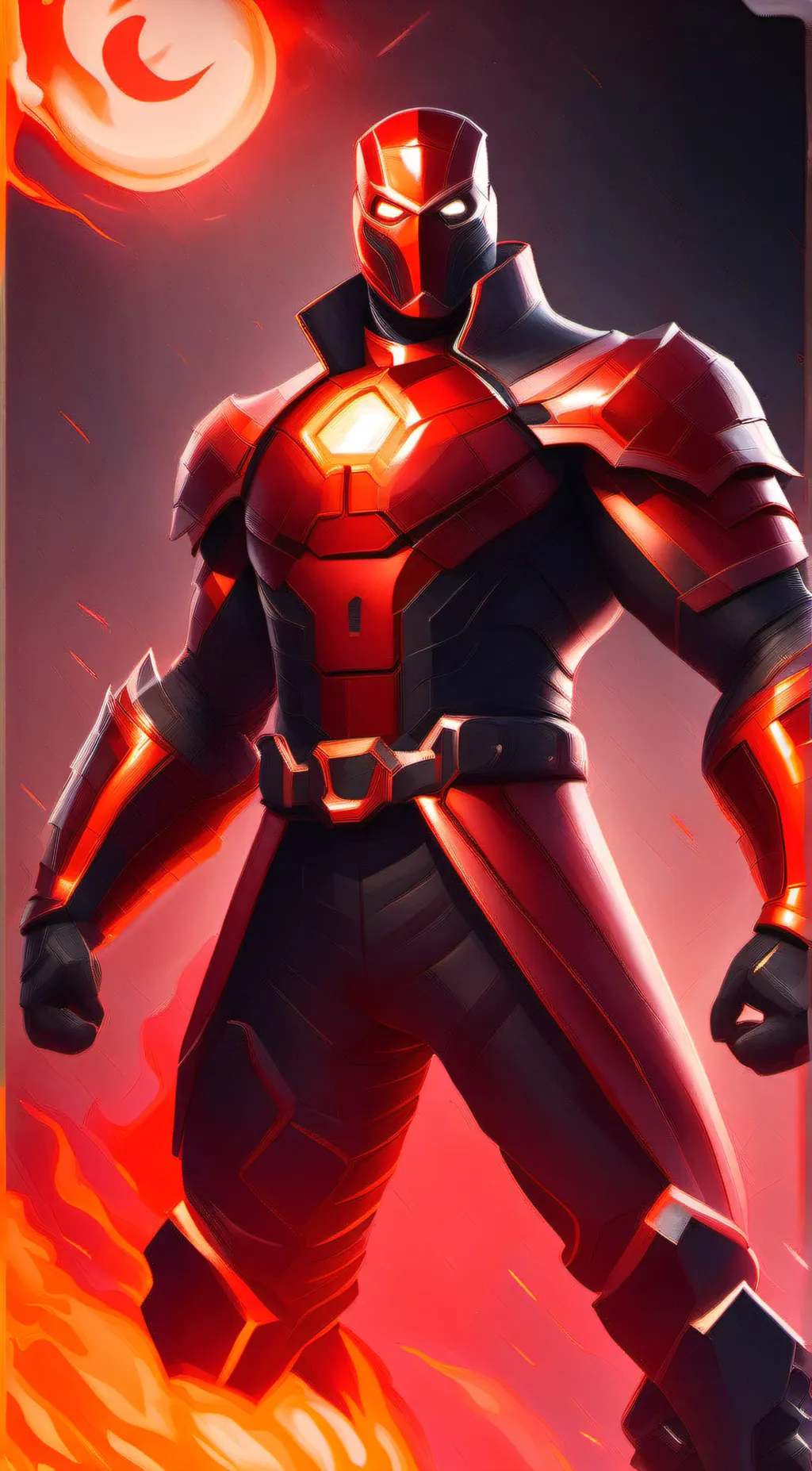 ai character: Crimson Fist background