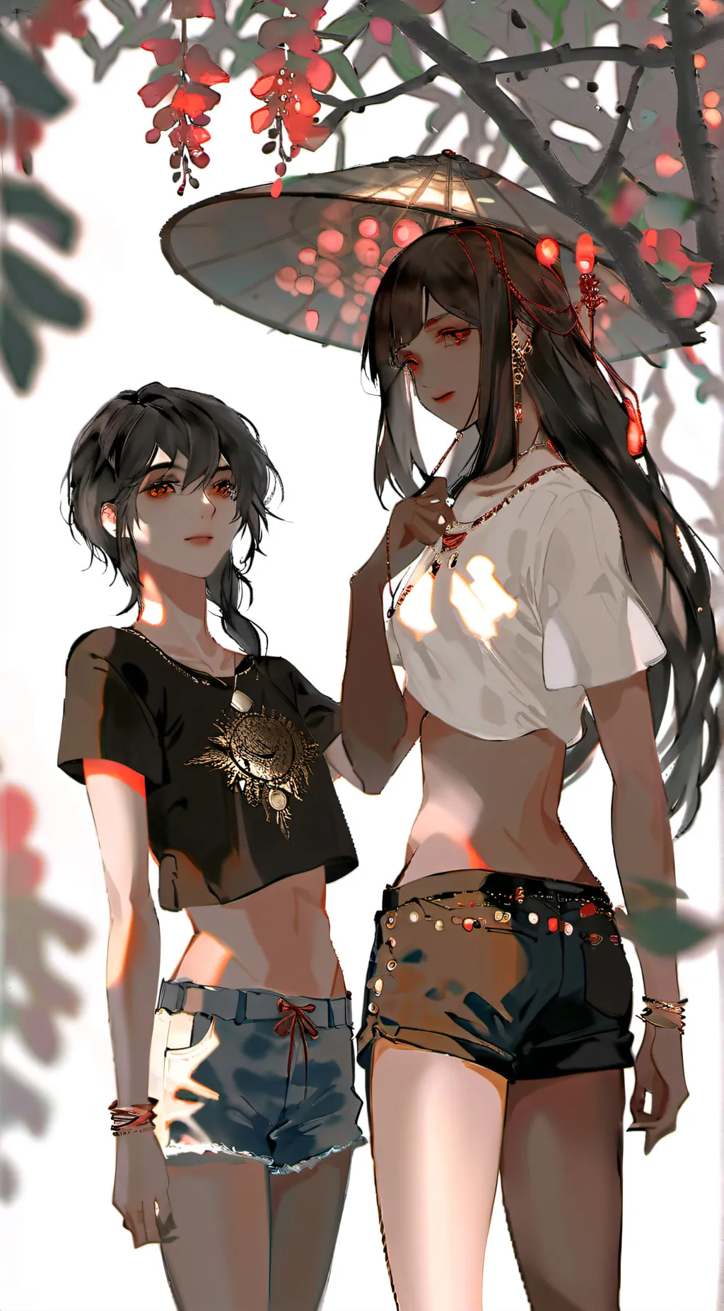 ai character: Stella and Julie  background
