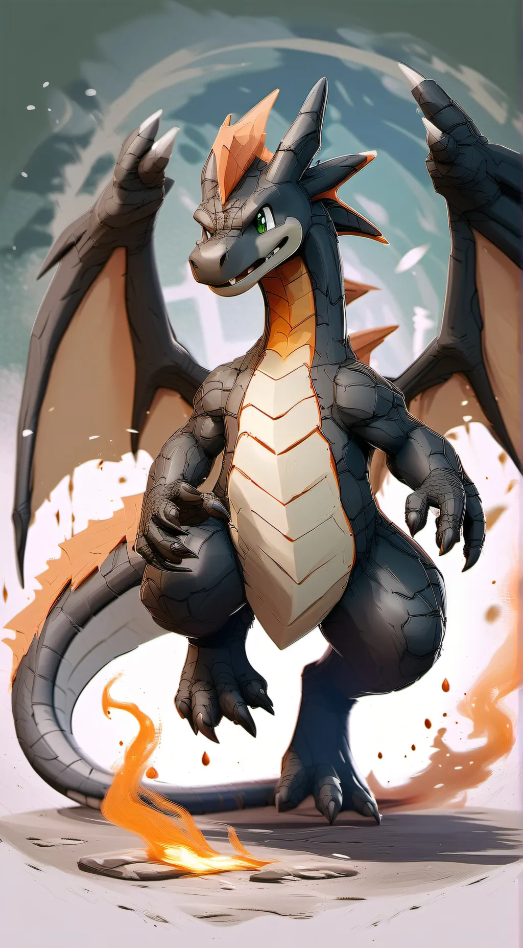 ai character: Charizard background