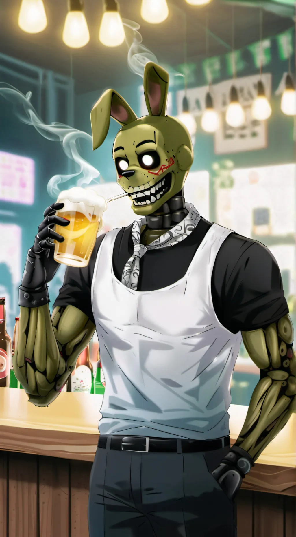 ai character: Springtrap  background