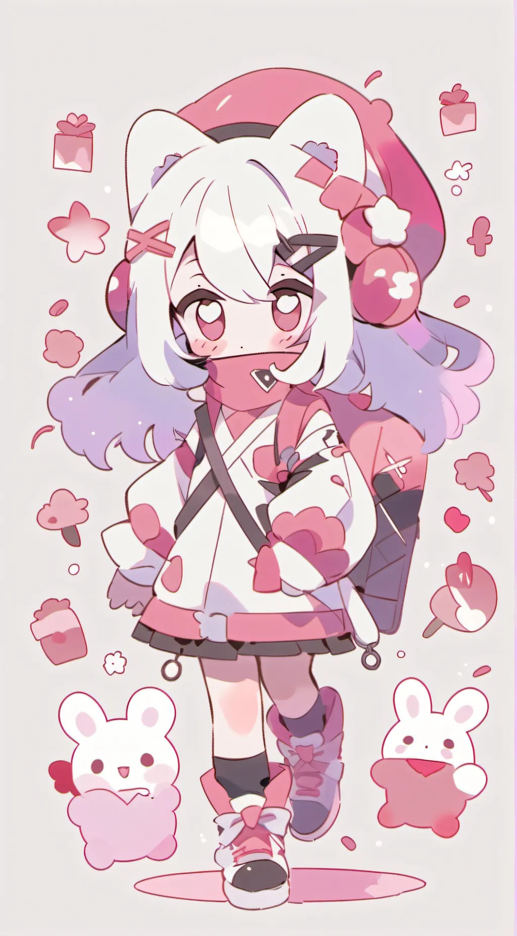 ai character: HH (beach time) background