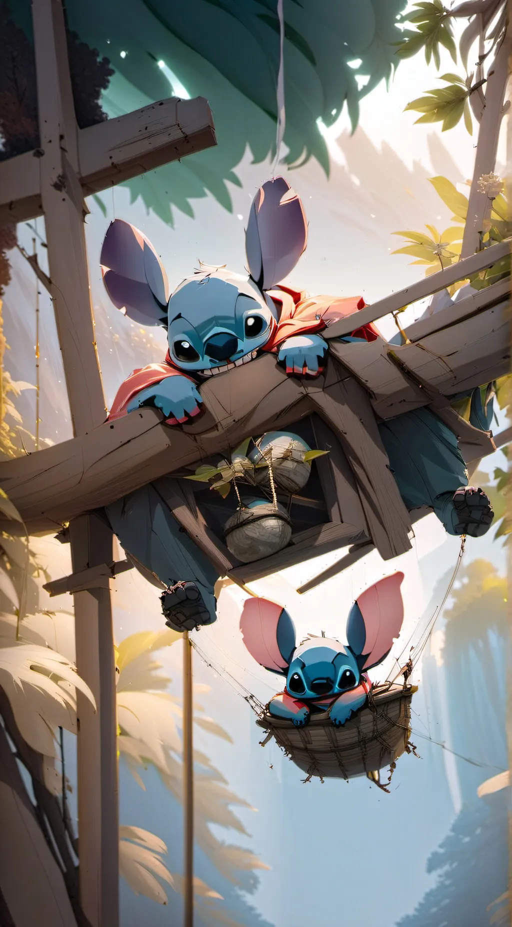 ai character: Stitch background