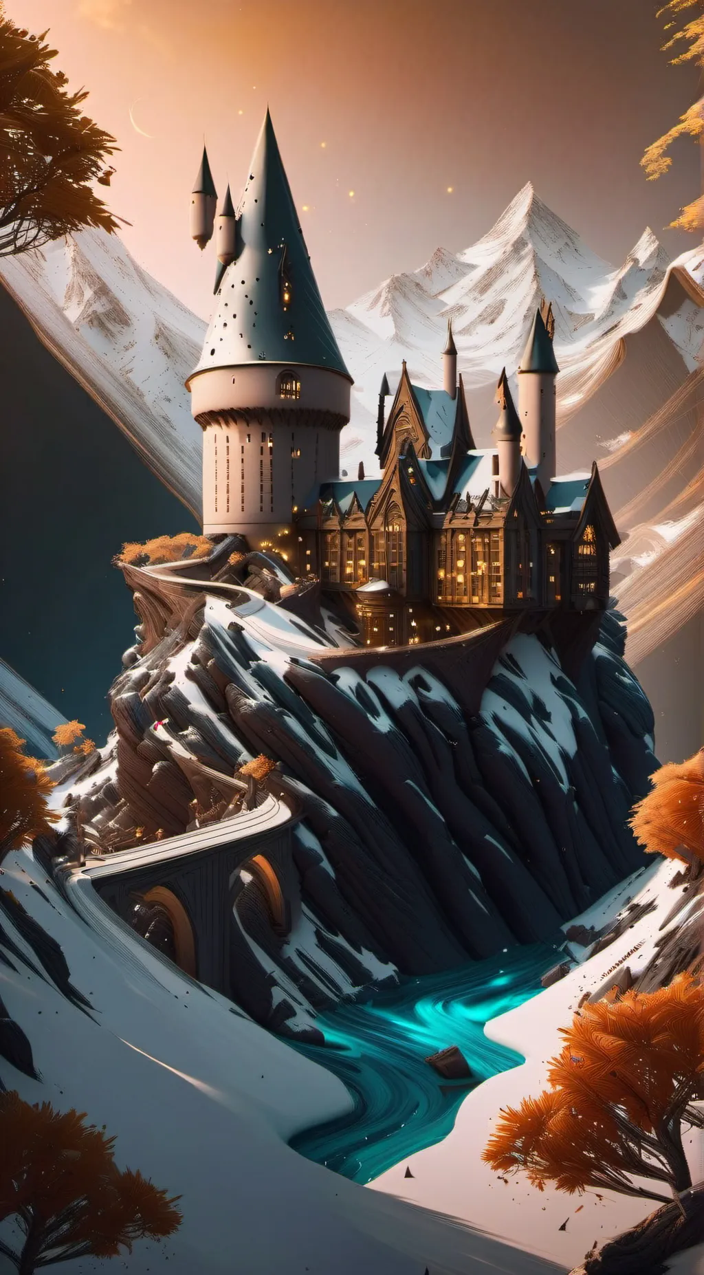 ai character: Hogwarts  background