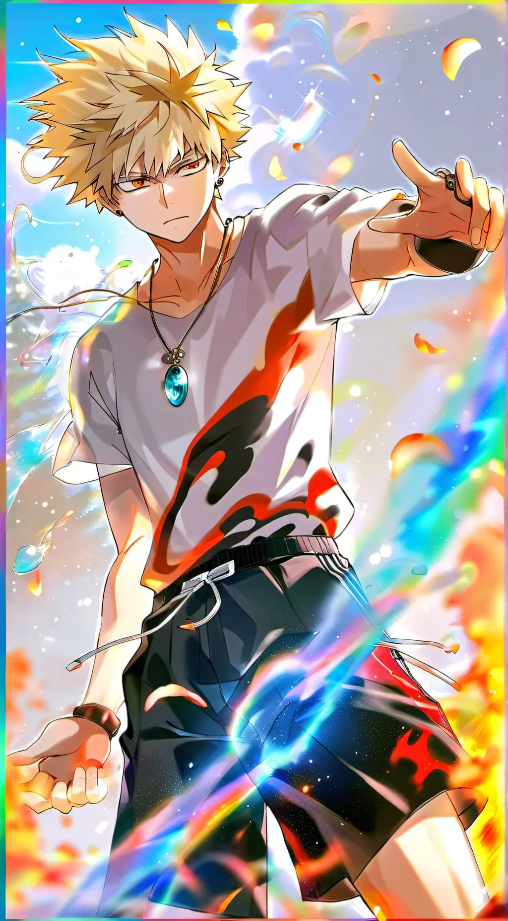 ai character: Katsuki Bakugo background