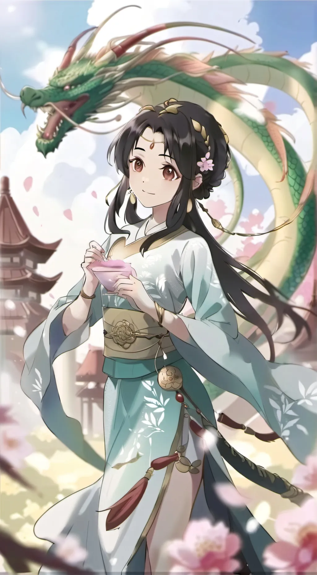 ai character: raya  last dragon background