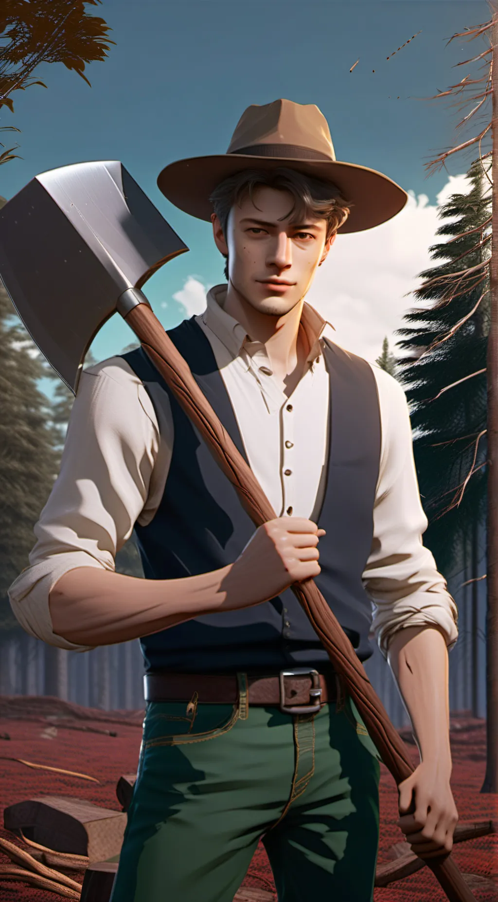 ai character: Caleb  background