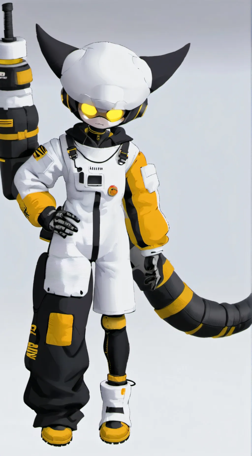ai character: V from murderdrone background