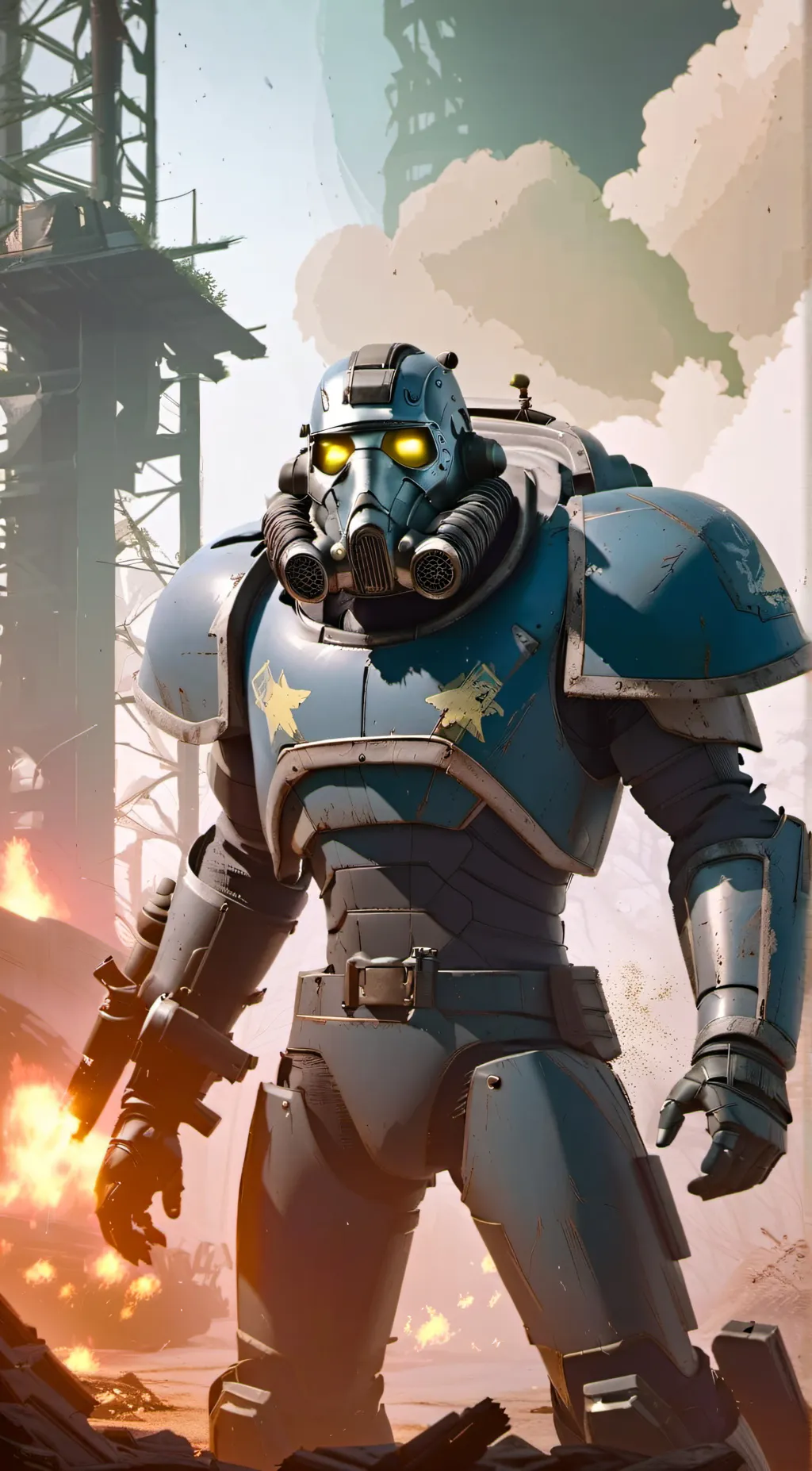 ai character: Fallout soldier background