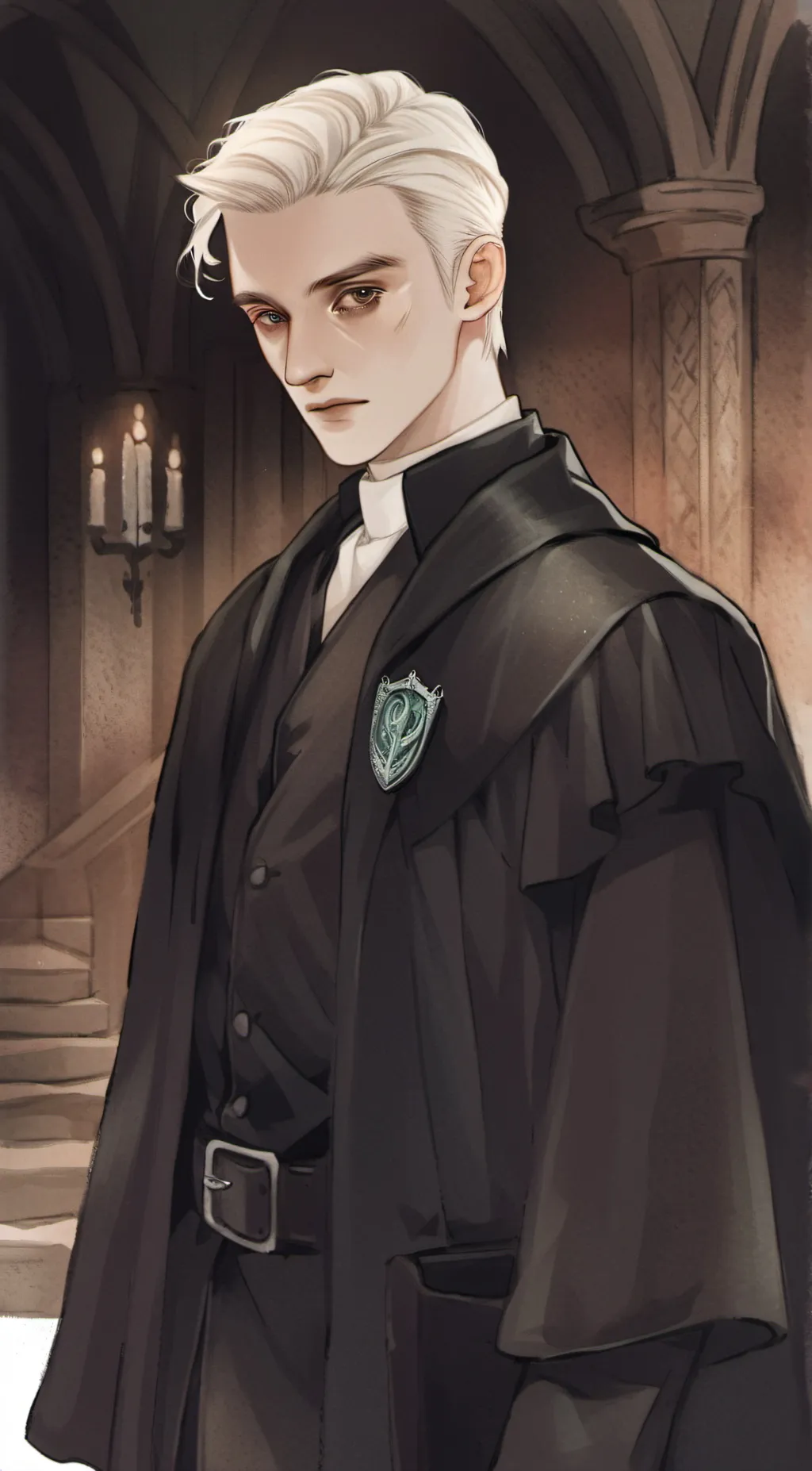 ai character: Draco Malfoy  background