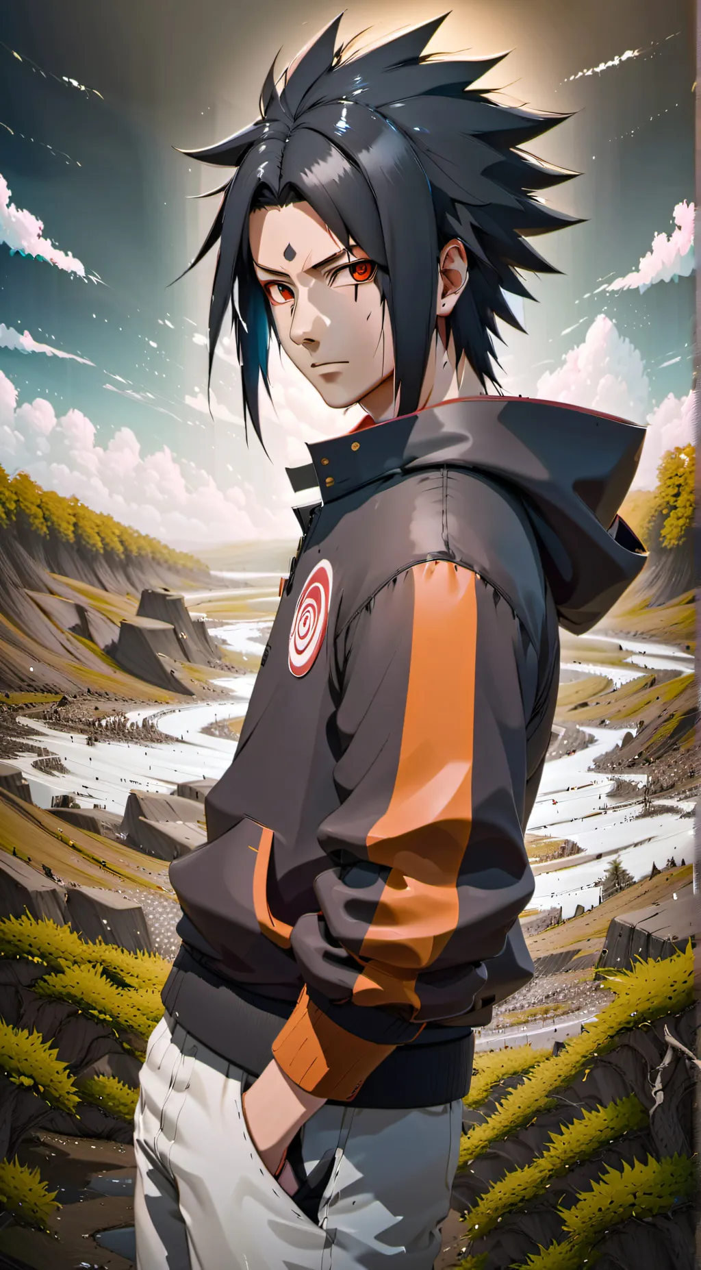 ai character: Sasuke Uchiha background