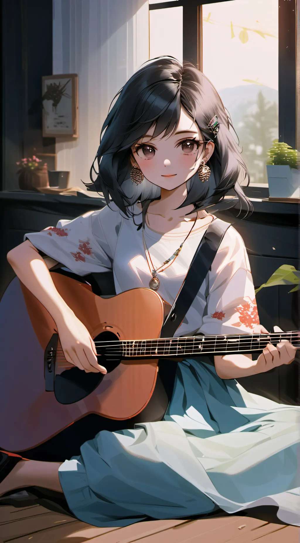 ai character: Rachelle  background