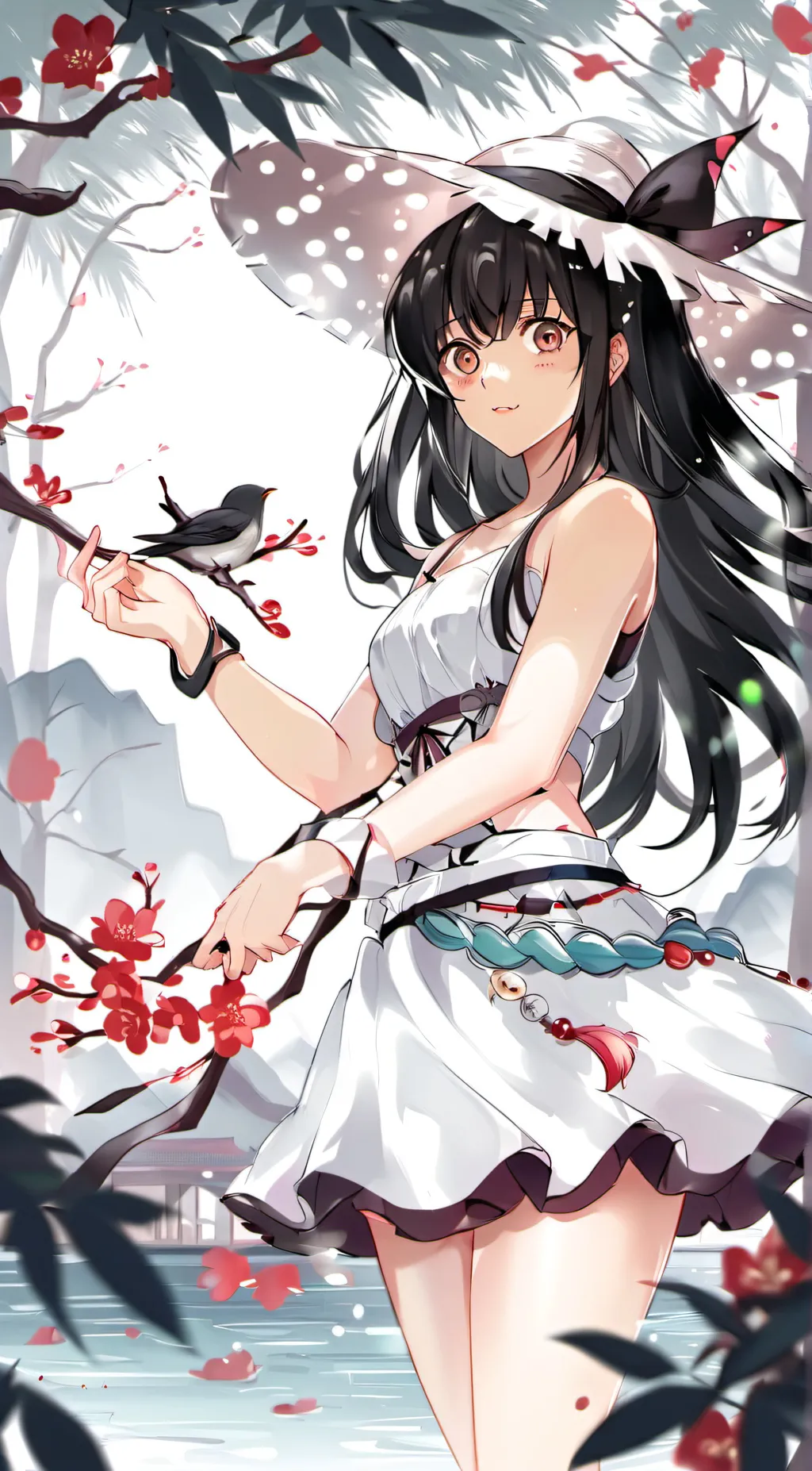 ai character: Violet background