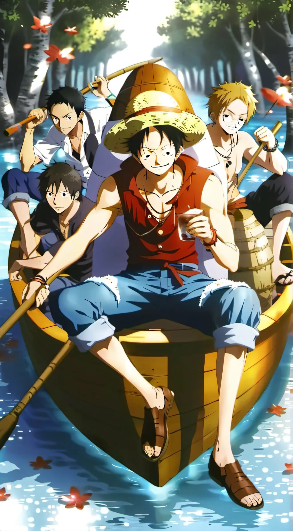 ai character: Luffy (One piece) background