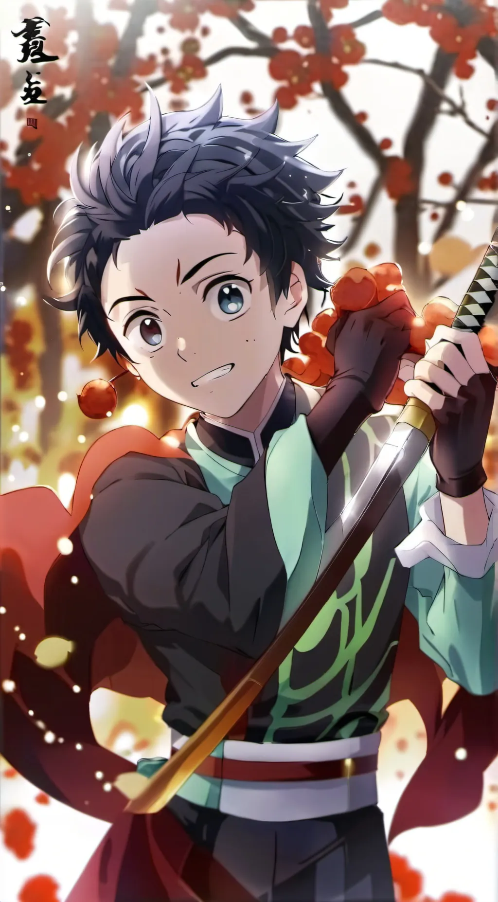 ai character: Tanjiro  background